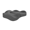 1pc Ergonomic Memory Foam Seat Cushion with Center Groove Design - Pressure Relief & Posture Support, Non-Slip Base, Soft Polyester Cover for Office, Home, Car - White/Black, Seat Cushion for Long Sitting, Posture Improvement, Durable Seating Comfort