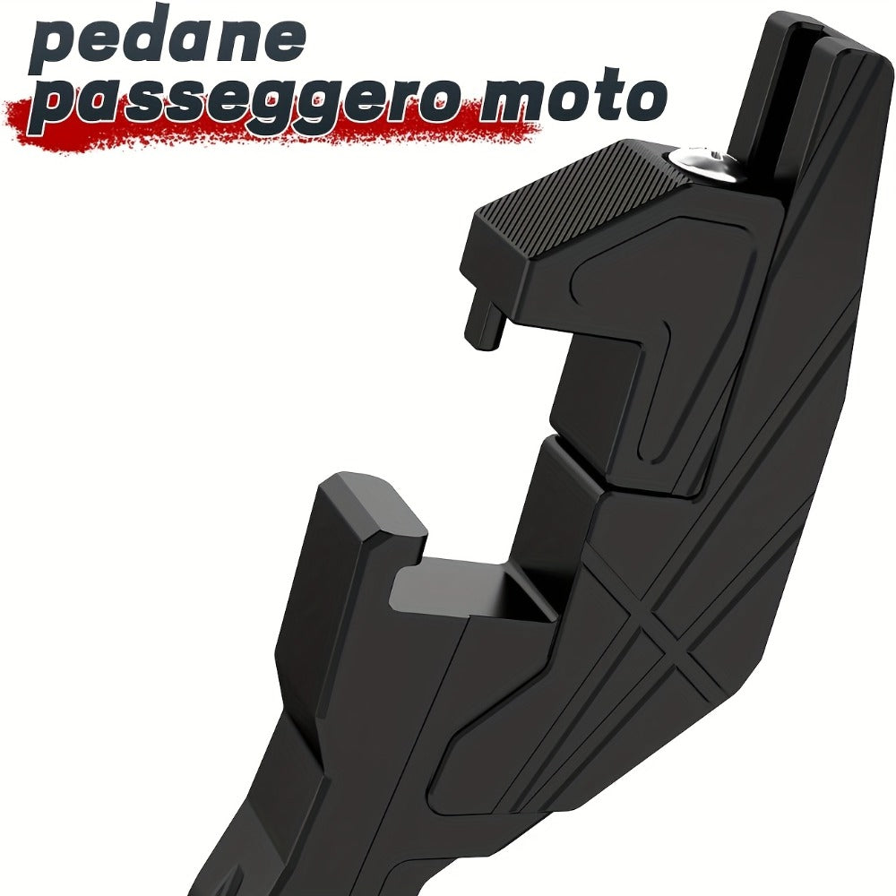 Motorcycle Foot Peg Extensions Adjustable 38-55mm – Universal Metal Footrest Passenger Pegs for Dirt Bike & Off-Road Vehicles, Black, Easy Bolt-On Fit