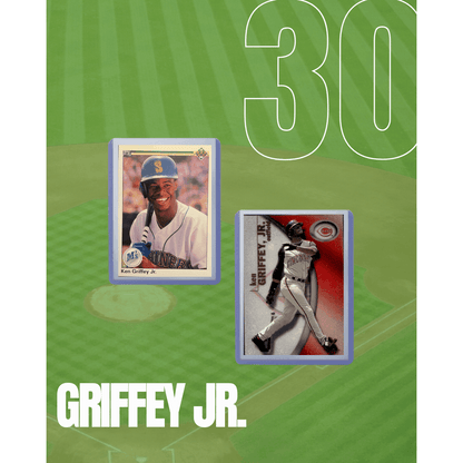 Ken Griffey Jr Baseball Cards 5-Card Assorted Lot – Topps Panini Fleer Donruss MLB Trading Cards | Multi-Year Variety Bundle | Collector Gift for Baseball Fans Kids & Adults