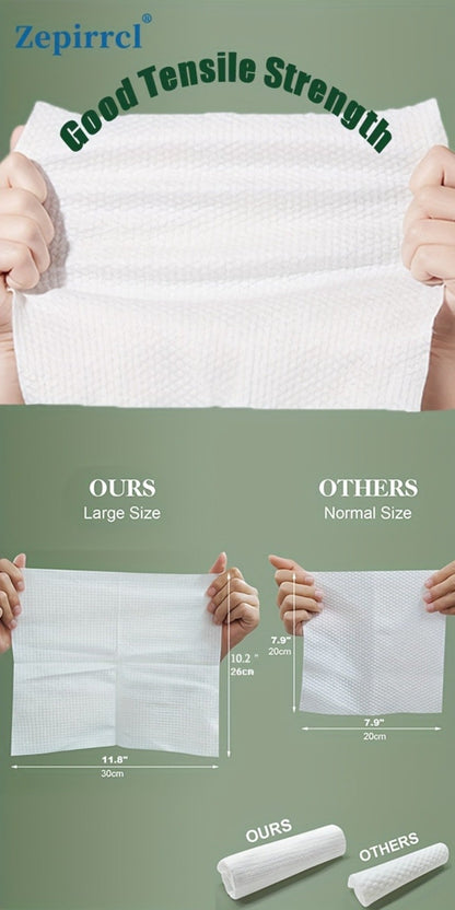 Disposable Facial Towels Extra Large Thick Dry Wet Cleansing Cotton Towel 40 Sheets Per Box 10.24x11.81 Inch Soft Skin-Friendly Face Wash Towel for Daily Skincare Makeup Removal