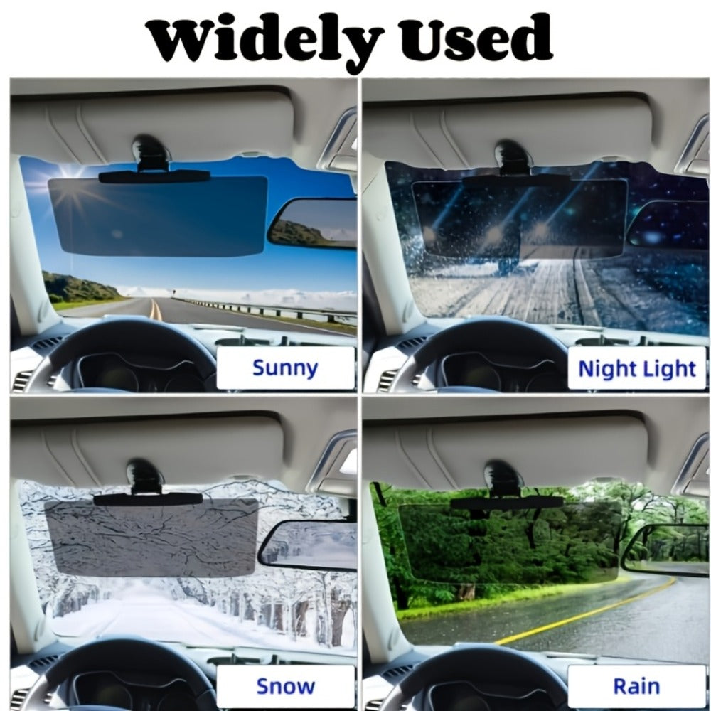 Car Visor Extender Polarized UV400 Anti-Glare | Clip-On Adjustable Sun Visor Extension, Blocks Blinding Sun & Headlight Glare, Universal Fit for Safe Comfortable Driving