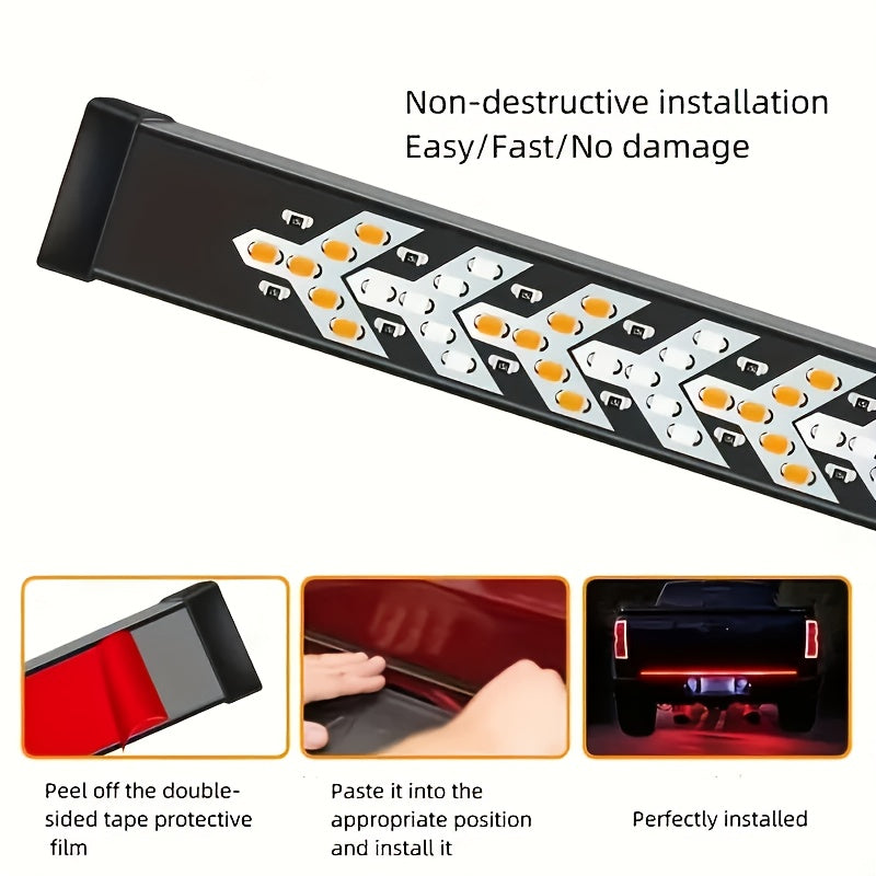 60-Inch Row Arrow LED Light Bar - Extremely Bright Off-Road Illumination, Ideal for Pickup Trucks, Trailers, Suvs, Rvs, And Vans, Featuring a Robust Design And a Broad Beam Angle, Without Battery