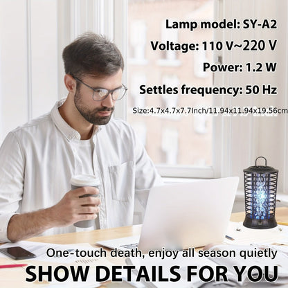 Indoor Bug Zapper Electric – Powerful Mosquito Killer & Fly Zapper with Bug Collector Tray, Easy Clean, Silent Operation, Plug-In Insect Trap for Bedroom, Kitchen, Office & Home Use