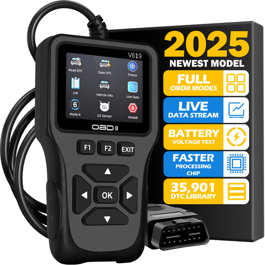 OBD2 Scanner Diagnostic Tool, Check Engine Code Reader OBD2 Scanner with Reset, Mode 6, Mode 8 & I/M Readiness, Auto Check Engine Light Car Diagnostic Scan Tool for All OBDII Car Since 1996