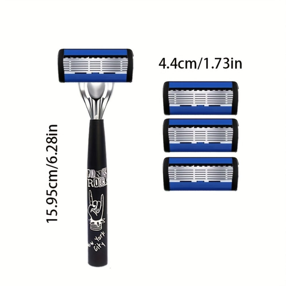 Safety Razor Kit for Men Double Edge 36 Blades & 2 Anti-Slip Handles – Stainless Steel Manual Wet Shaving Set for Smooth Painless Close Shave, Reusable Eco-Friendly Grooming Gift
