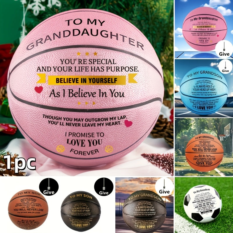 Motivational Basketball Gift for Teenagers, Grandson & Grandchild – International Standard Size, Inspirational Quote Ball, Perfect Birthday & Christmas Gift for Boys & Girls Age 14+
