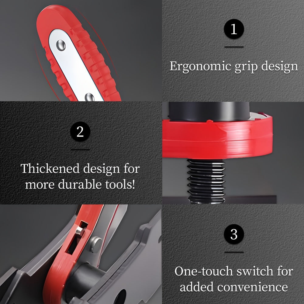 Brake Caliper Piston Compression Tool 360° Swing Ratchet – Single Dual 4-Piston Fixed Floating Disc Brake Calipers, Alloy Steel, 2 Spacers, Auto Brake Repair Tool for Cars SUVs Trucks
