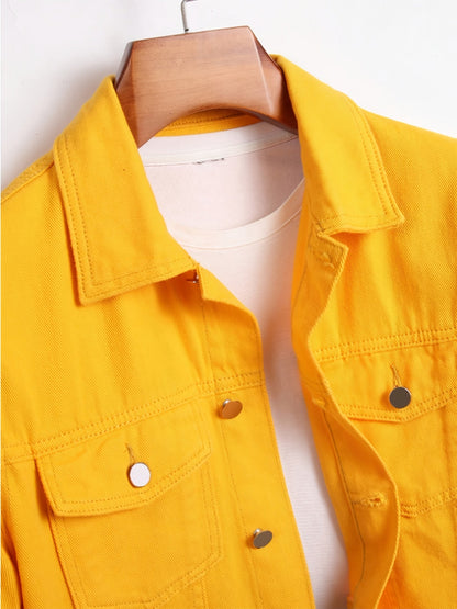 Men's Relaxed Denim Single-Breasted Jacket