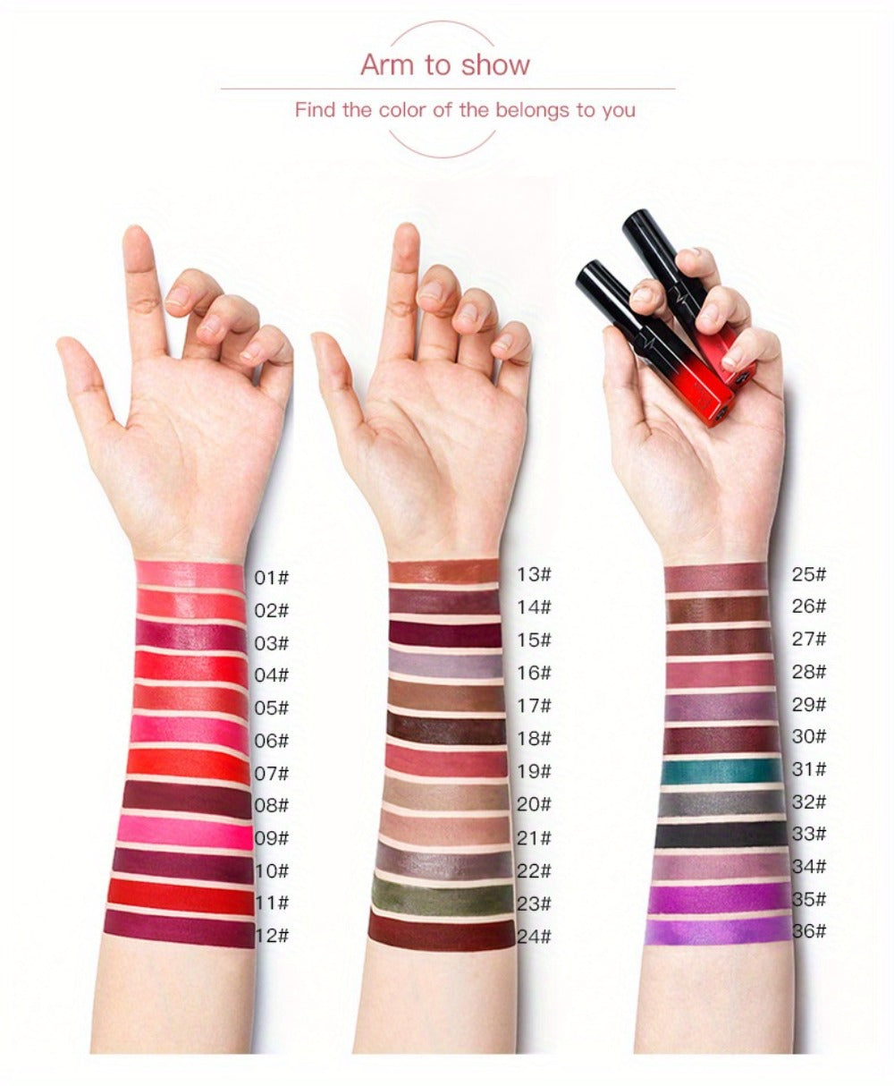 Matte Liquid Lipstick Velvet Finish 24H Waterproof Anti-Smudge – High Pigment Cup-Proof Long-Lasting Lip Glaze 20+ Bold Shades for All Skin Tones Women Pudaier