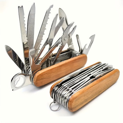 Multitool Pocket Knife 17-in-1 – Includes Screwdriver, Pliers, Scissors, Bottle Opener & More, Portable Multi-Tool for Camping, Hiking, Emergencies & Everyday Carry, Gift for Men