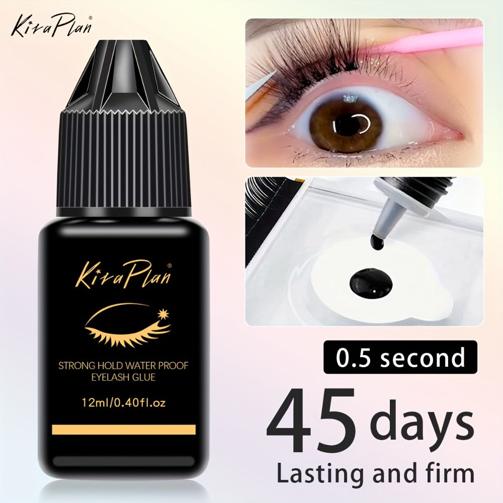 Odorless Lash Extension Glue Quick Dry Black Adhesive for DIY Individual & Cluster Lash Extensions – Self-Grafting Beginner-Friendly Eyelash Bond, Multiple Sizes Available