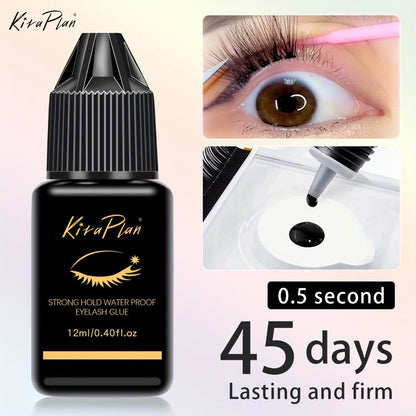 Odorless Lash Extension Glue Quick Dry Black Adhesive for DIY Individual & Cluster Lash Extensions – Self-Grafting Beginner-Friendly Eyelash Bond, Multiple Sizes Available