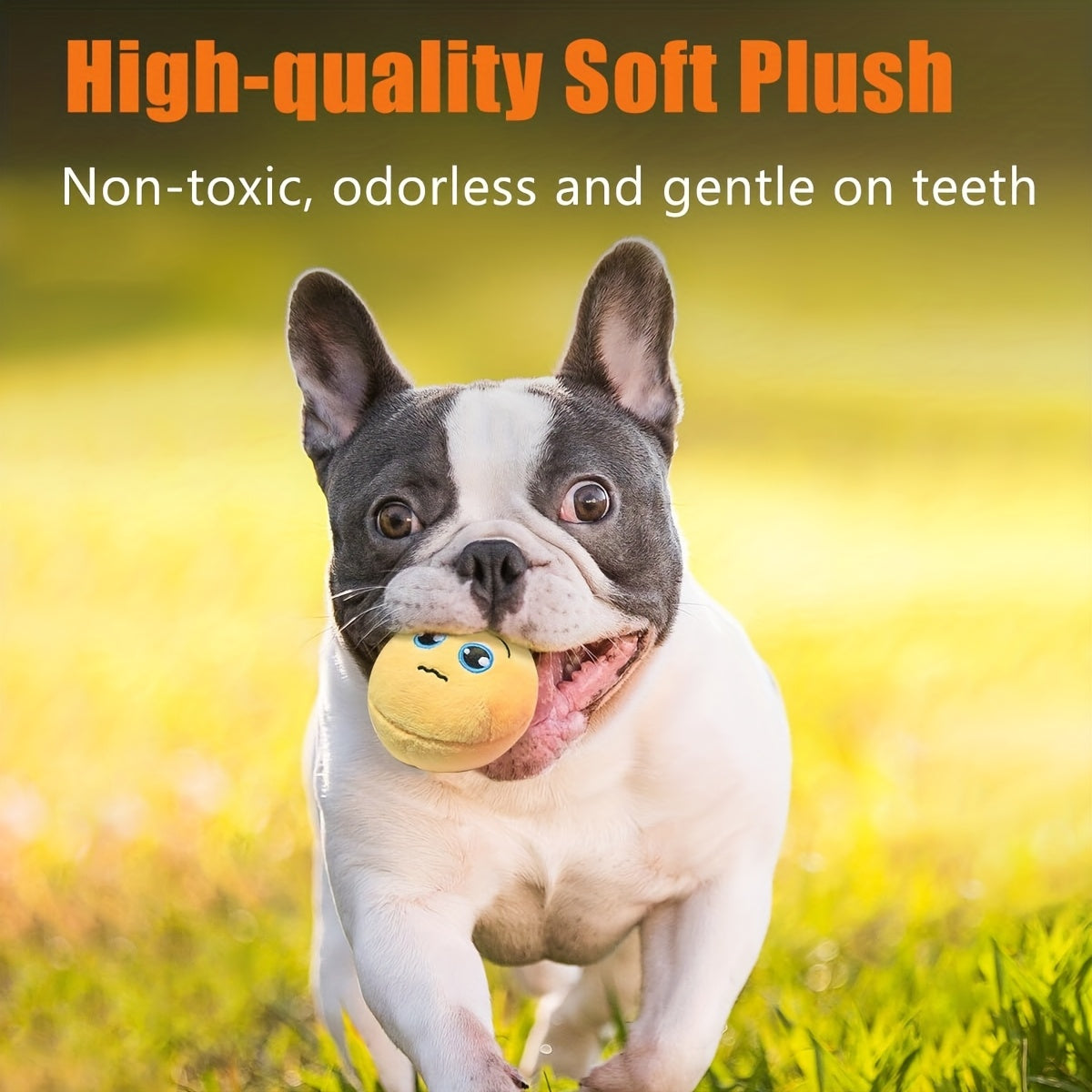 Squeaky Dog Toys 6 Pack Soft Stuffed Plush Balls with Squeakers for Puppies & Small Dogs - Interactive Fetch & Chew Play Toy Set, Multicolored Puppy Toy Bundle