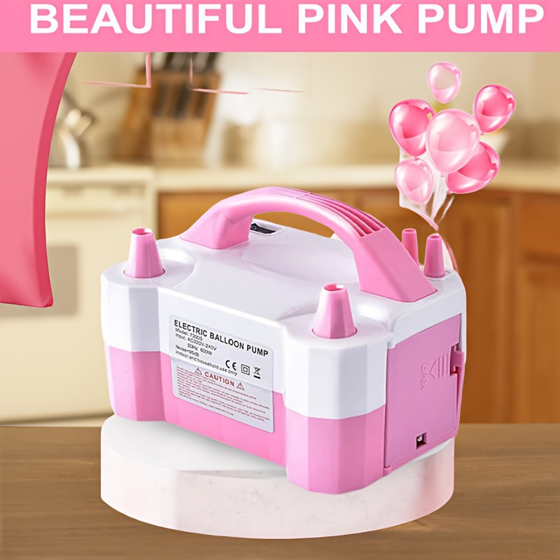 Electric Balloon Pump Double Nozzle 600W – Portable Fast Balloon Blower Inflator for Party Decoration, Birthday, Wedding & Events, 110V-120V, Multiple Colors with Optional Balloon Kit (Green, Rose Red, Pink, Blue, Orange)