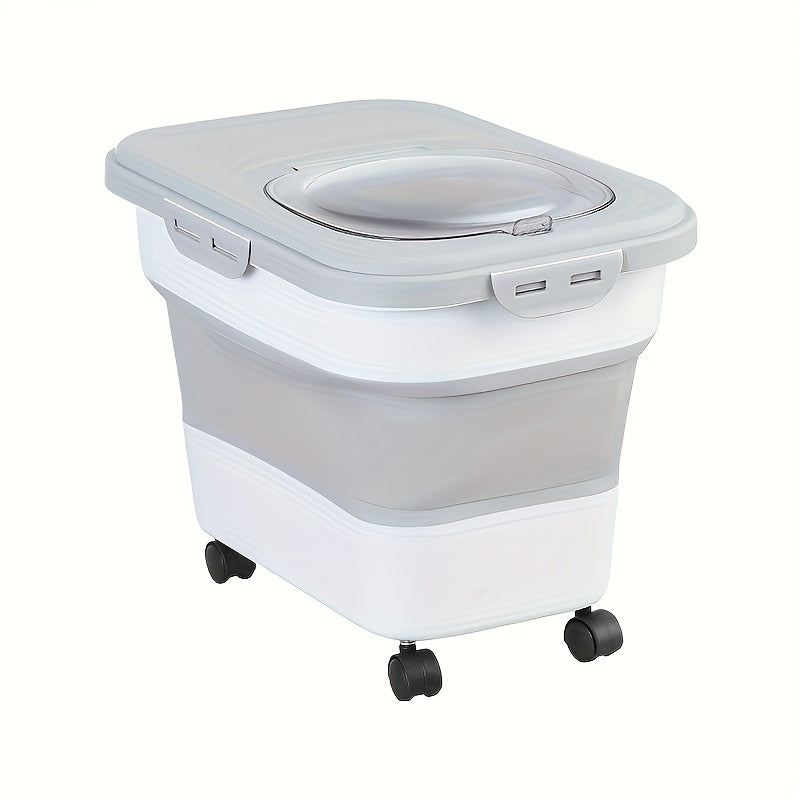Pet Food Storage Container with Wheels – Large Capacity Airtight Sealed Bin, Moisture & Insect Proof with Measuring Cup for Cat & Dog Dry Food