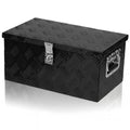 20 Inch Aluminum Alloy Truck Tool Box - Lockable Underbody Storage Organizer for Pickup Trucks, Trailers & Flatbeds, Black