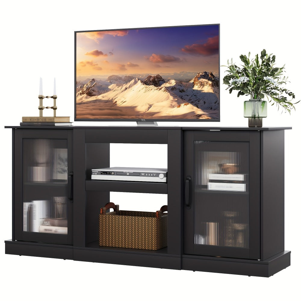 65-Inch TV Stand with Open Shelves and Multiple Color Options for Living Room detail image