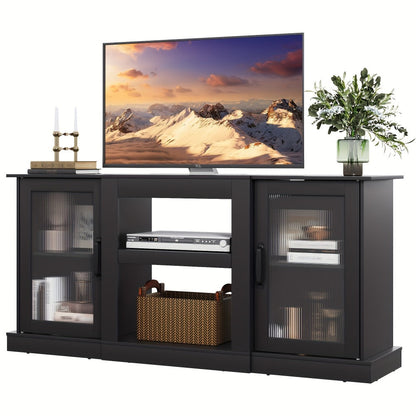 65-Inch TV Stand with Open Shelves and Multiple Color Options for Living Room detail image