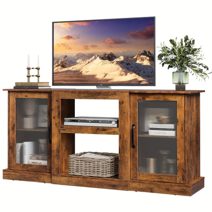 TV Stand shown in the Rustic Brown option