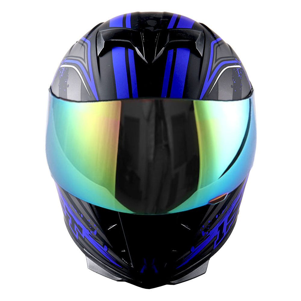 Motorcycle Full Face Helmet with Tinted Shield & Spare Clear Shield Quick Release Buckle Lightweight Aerodynamic Removable Washable Interior, Multiple Colors S M L XL