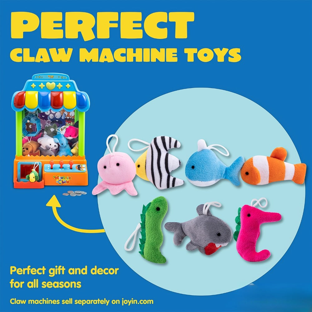 Mini Sea Animal Plush Toys Bulk 24 Pack – Stuffed Ocean Animal Keychain Set for Party Favors, Pinata Fillers, Goodie Bag Stuffers, Easter Basket Fillers, Classroom Prizes, Birthday Christmas Gifts for Kids