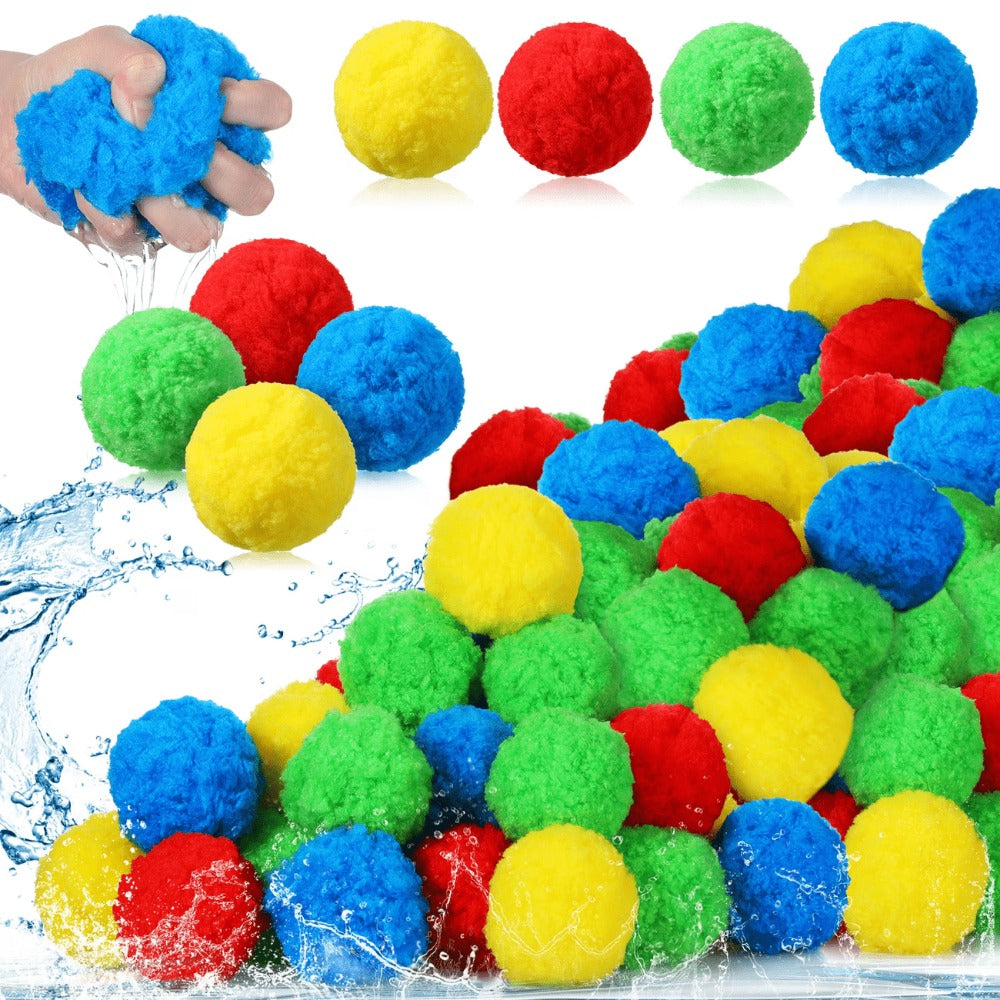 Water Polo Balls Bulk Set 80 Pack for Pool Games & 4-Piece Mini Water Gun Squirt Toy Kit – Summer Outdoor Water Play for Kids Boys Girls Ages 3+, Pool Party Beach Backyard Birthday Gift