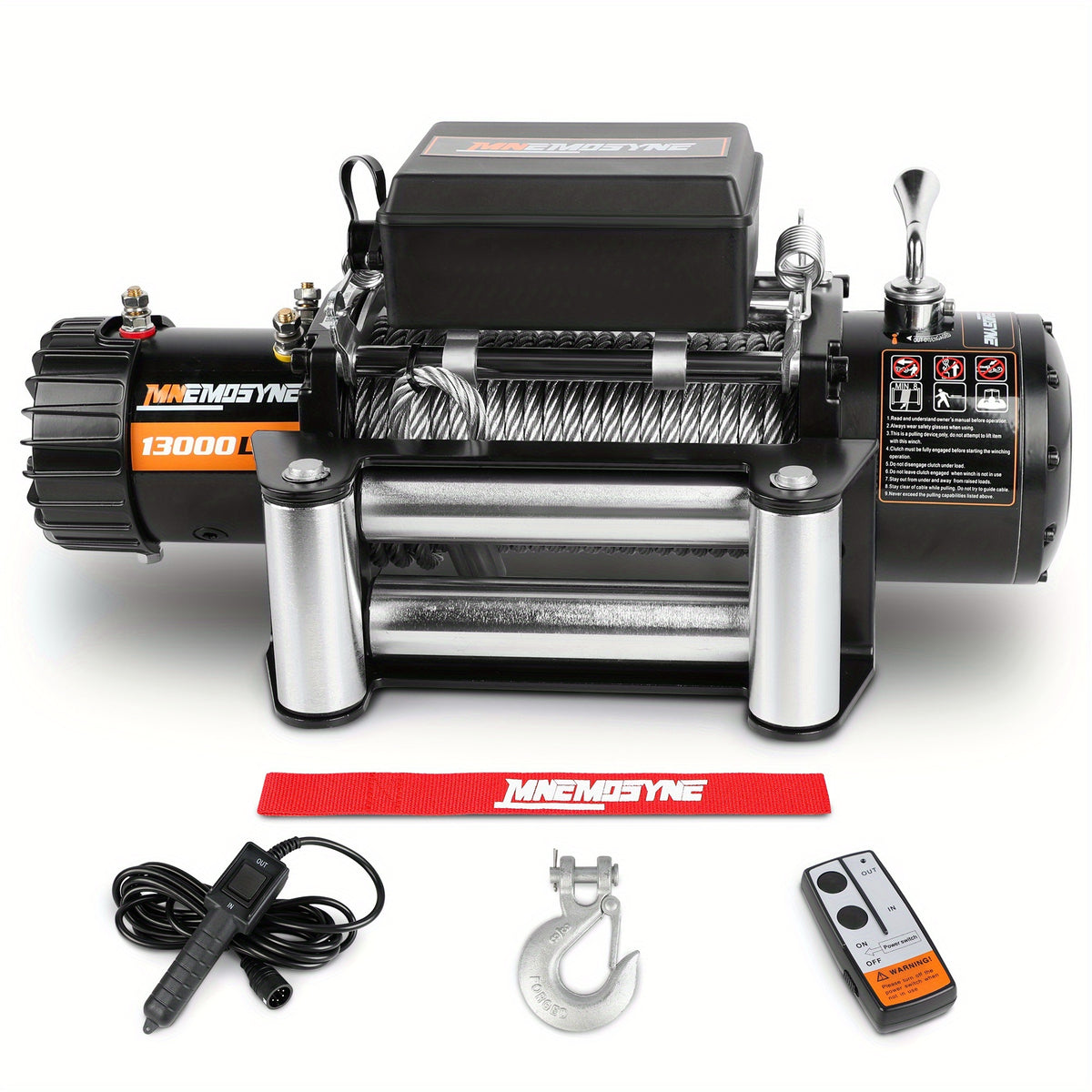 14500lb/13000lb/4500lb/3000lb Electric Winch 12V Winch Steel Cable Synthetic Rope 4WD/4X4 Offroad Towing Trucks Trailers SUVs Offroad Recovery Robust Construction For SUV Trailer Boat Winch ATV UTV ATV Winch Kit