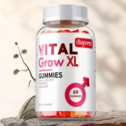 Men's Vitality Gummies 60ct – Sodium, Calcium & Magnesium Formula – Daily Support for Male Health, Muscle Function & Energy – Easy-to-Take Wellness Gummies for Men