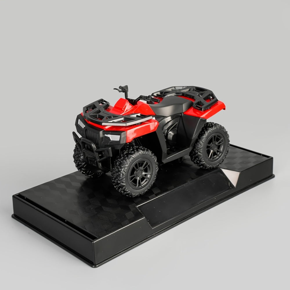 RMZCity 1:36 Scale Zinc Alloy ATV Beach Off-Road Motorcycle Diecast Model – Exhibition-Grade Collectible Static Display with Intricate Details (Red / Blue)