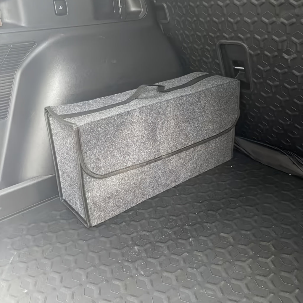 Car Trunk Felt Folding Storage Box, Interior Organizer Bag, Camping Additions Save Space, Scratch Resistant Interior Protection, Suitable for Business And Personal Travel, Durable Structure, Foldable Storage for Home/Car, Essential Items for Travel