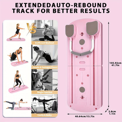 Ab Workout Board 8-in-1 Multifunctional Pilates Board Set – Core Exerciser for Waist & Abdomen Strength Training, Home Gym Fitness Equipment for Men & Women