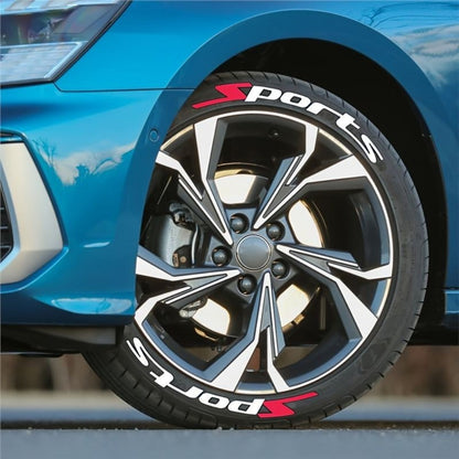 Tire Letter Stickers – Sport Racing PVC Tire Decals for Car & Motorcycle, Self-Adhesive Raised Letter Stickers, Cool Car Modification Decoration (Pack of 8)