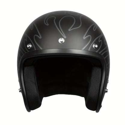 3/4 Open Face Motorcycle Helmet – Wide Field of Vision, Lightweight Shell, Multiple Graphic Styles, Easy-Clean Design, Adult S/M/L/XL