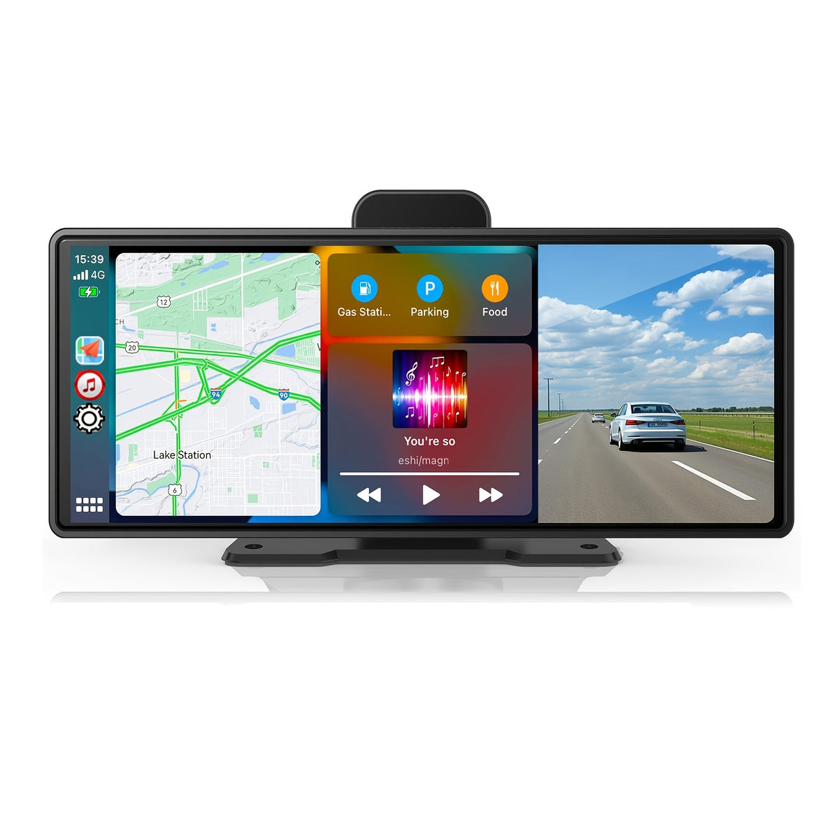 10.26 Inch 4K Ultra HD/7 Inch 1080P Portable Car Stereo with Wireless Carplay Screen, Carplay Radio Touchscreen, Car Video Players for Any Car, Without Battery