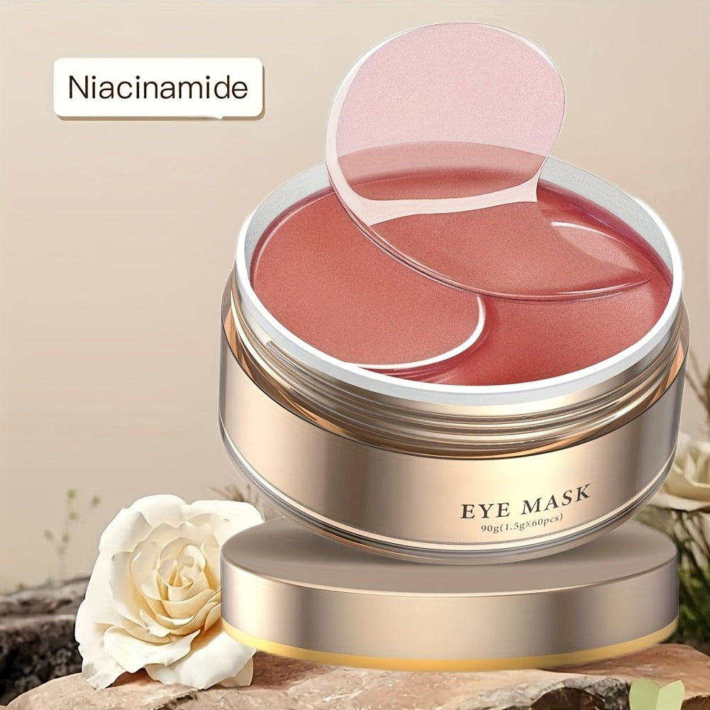 Caffeine Eye Masks 60 Pcs Under Eye Gel Pads - Hyaluronic Acid & Collagen for Dark Circles Puffiness & Fine Lines, Hydrating Skincare Treatment, Gift for Women