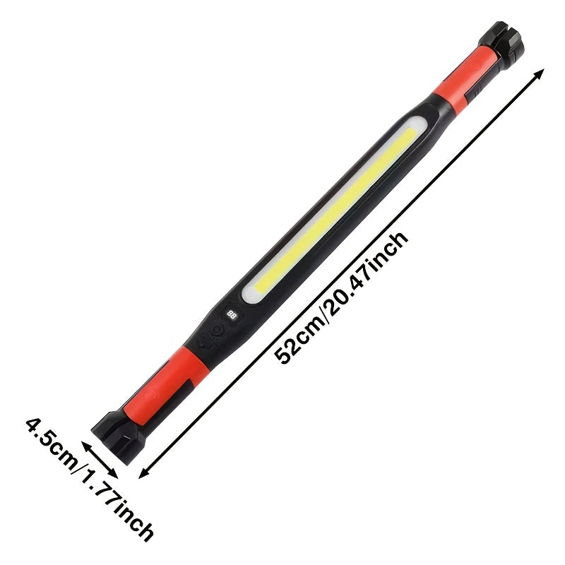 2 Sets Of Work Light Rechargeable Under-hood LED Work Light Magnetic Camping Lights 4 Modes LED Emergency Work Light with Red Warning. Suitable for Vehicle Maintenance, Inspection, Emergency Workshop