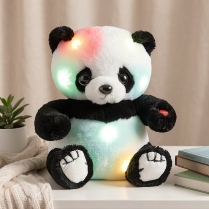 Light Up Panda Stuffed Animal with LED Glow — Kawaii Panda Bear Plush Toy 7 Inch & 10 Inch for Baby Toddler Kids Boys Girls | Soft Hugging Nightlight Doll | Birthday Christmas Easter Baby Shower Gift
