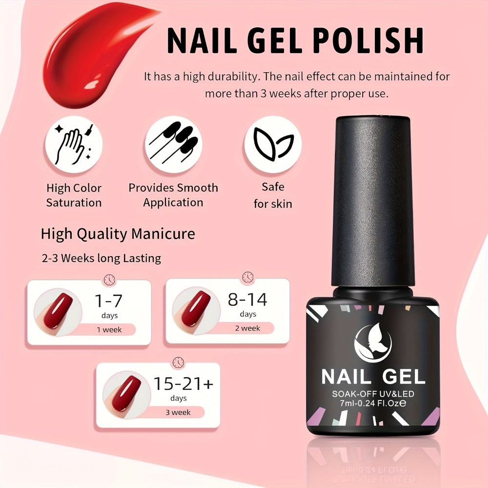 Gel Nail Polish Kit with Lamp and Grinder 35 Colors – Sparkly Matte Glossy Top Coat Base Gel Rhinestone Nail Decorations Complete Set for DIY Beginners Home Salon