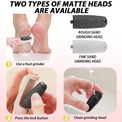 Electric Callus Remover for Feet with Foot Cream Stick Rechargeable Pedicure Tool 2 Speeds 2000 5000 RPM 2 Roller Heads – Dead Skin Dry Callus Cracked Heel Remover 60-Min Battery Gift for Women Pink