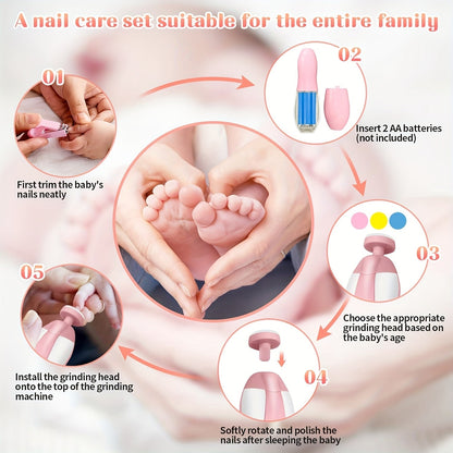 Baby Grooming Kit 24-in-1 - Electric Nail Trimmer