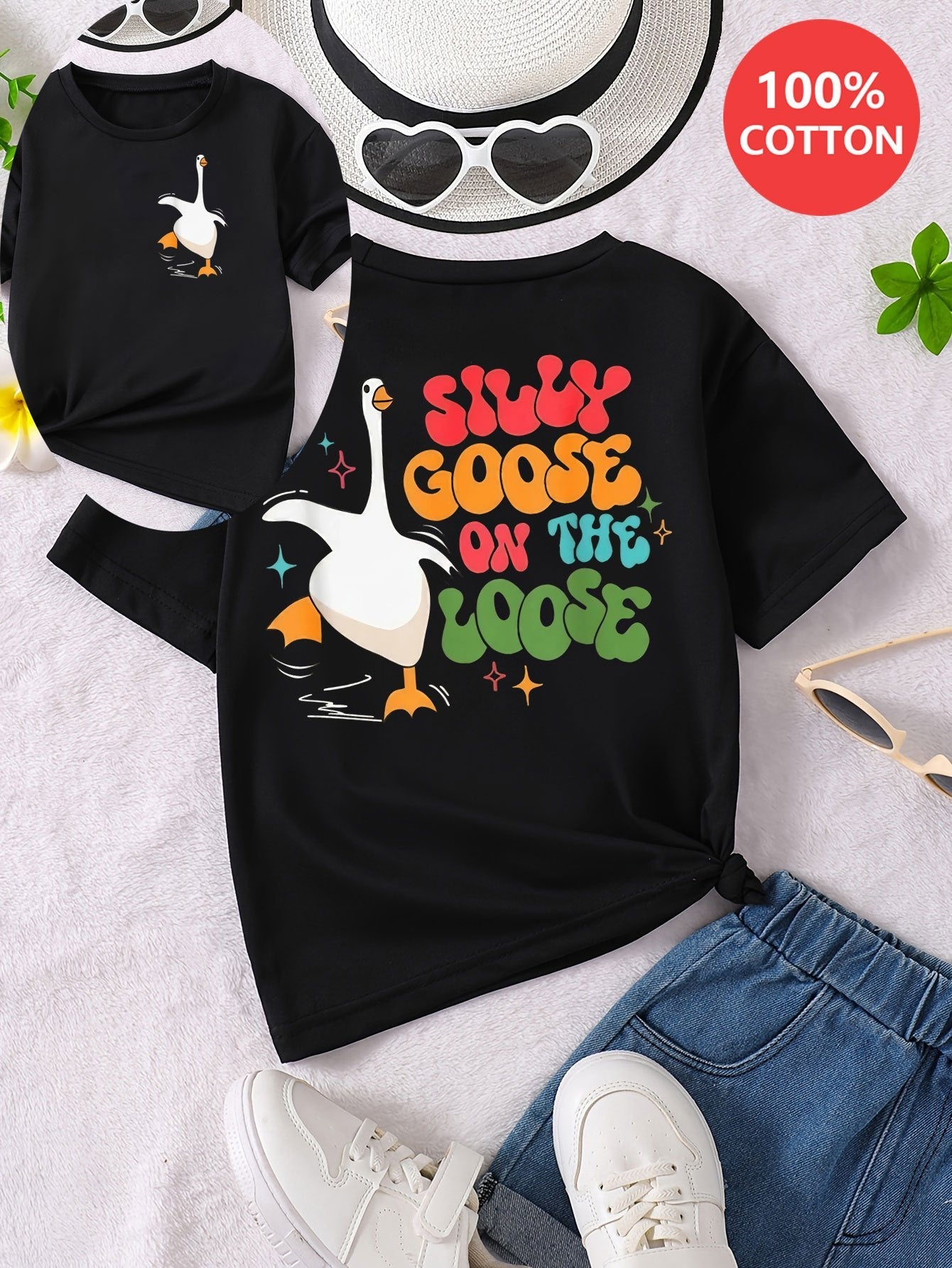 Girls's Graphic Print T-Shirt - Short Sleeve 959909