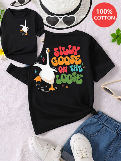 Girls's Graphic Print T-Shirt - Short Sleeve 959909