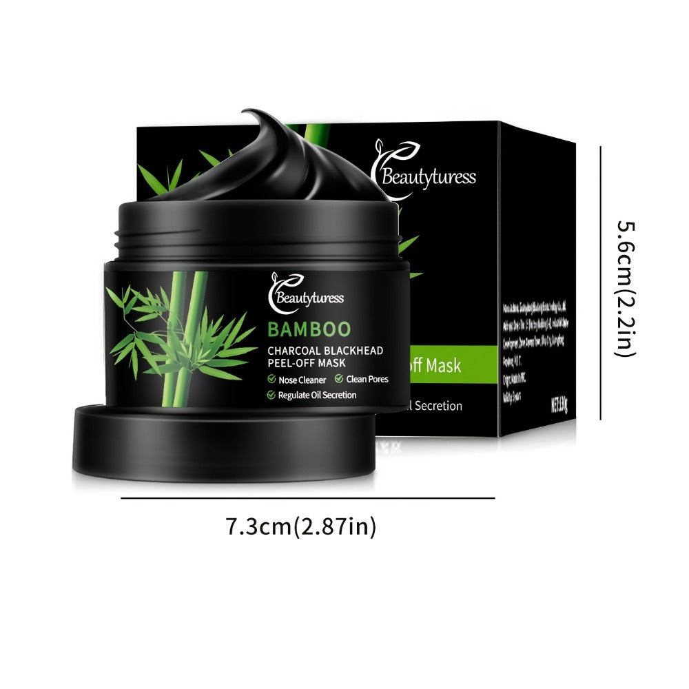 Bamboo Charcoal Clay Face Mask Deep Cleansing Pore Minimizing Oil Control Blackhead Remover Hypoallergenic Detox Mask for Men Women Oily Acne Congested All Skin Types