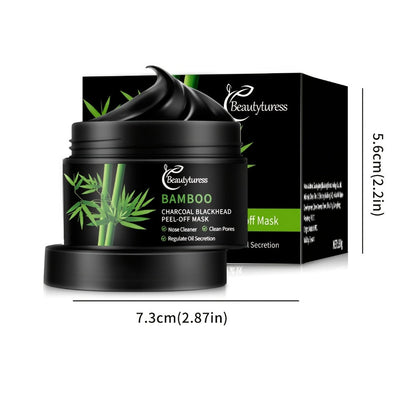Bamboo Charcoal Clay Face Mask Deep Cleansing Pore Minimizing Oil Control Blackhead Remover Hypoallergenic Detox Mask for Men Women Oily Acne Congested All Skin Types