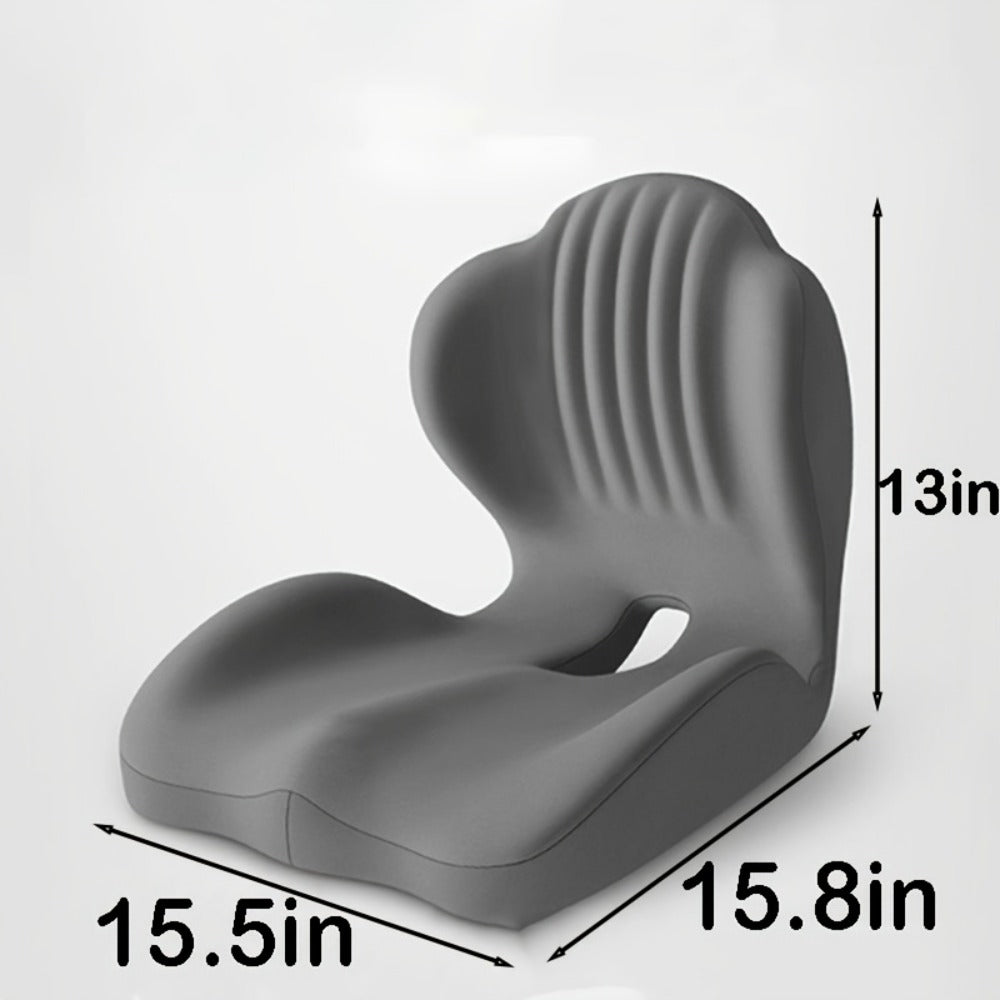 Hip & Lumbar Support Seat Cushion Ergonomic Memory Foam – Breathable High-Density Back Support Pillow for Office Chair, Car Seat & Long Sitting, Daily Use or Gift