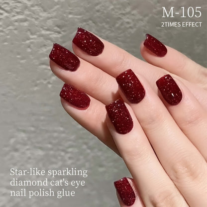 Glitter Gel Nail Polish Set 5 Colors Broken Stone Sparkling – Semi Permanent Soak Off UV LED Nail Gel 0.51oz Each, Long Lasting Multi-Dimensional Glitter Nail Art Polish for Salon & DIY Home Use