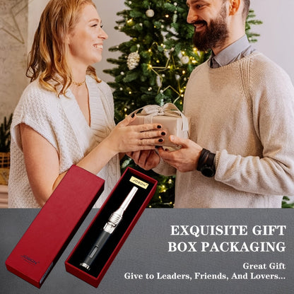 Refillable Butane Torch Lighter Pen Style – JOBON Jet Flame Lighter with Adjustable Flame, Ignition Lock, 360° Rotatable High-Temp Nozzle, Safety Lock, Visual Gas Tank, Gift Box Included, Ideal for Candles BBQ Cooking Camping