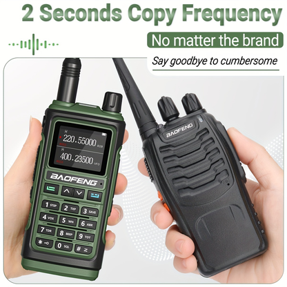 Ham Radio Walkie Talkie Tri-Band, BAOFENG UV-17R Long Range Two Way Radio 999CH VOX USB-C, VHF UHF Dual Band, CHIRP Compatible, Wireless Frequency Copy, Earpiece & Flashlight Included