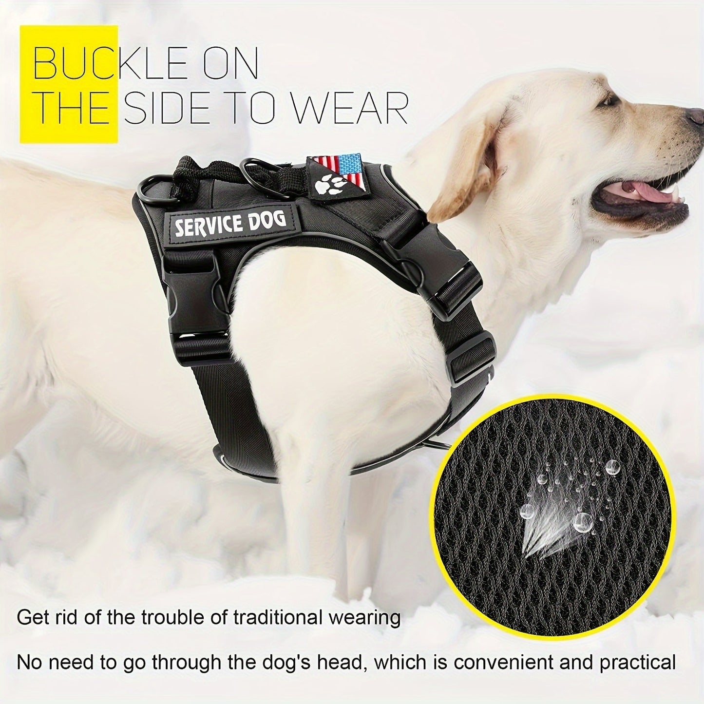 Reflective Dog Harness Vest with Handle Adjustable No-Pull Pet Vest for Walking Running & Training - Easy Control for Small Medium Large Dogs XS S M L XL Multiple Colors