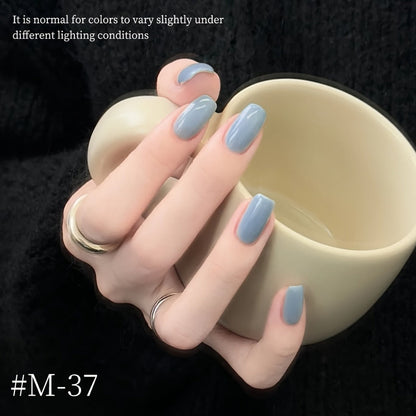 Blue Gel Nail Polish Set 6 Colors — Peacock Sky Sapphire Navy Light Deep Blue High Saturation UV LED Soak Off Alcohol Free Long Lasting Salon Quality Manicure Pedicure Nail Art Gift for Women